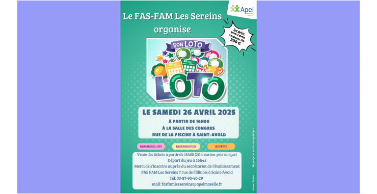 Loto du FAS-FAM Les Sereins